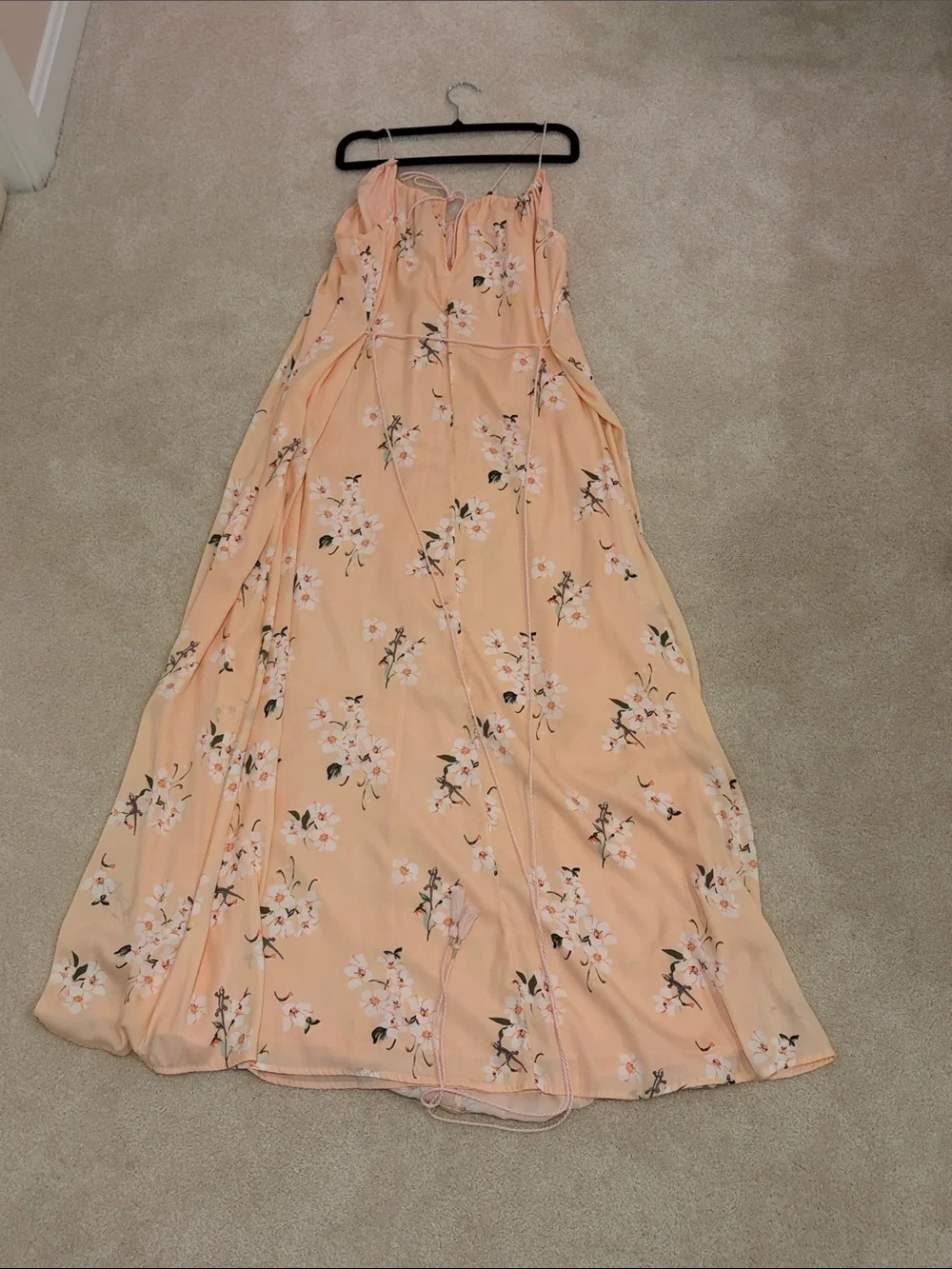 Abercrombie & Fitch Peach Floral Maxi Dress
